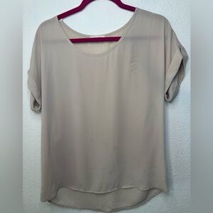 Pleione Beige Women's Blouse